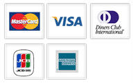 VISA、MASTER、JCB、AMEX、Diners